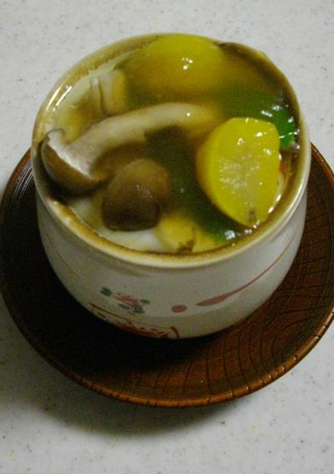 栗の甘露煮ときのこのあんかけ茶碗蒸し-レシピのメイン写真