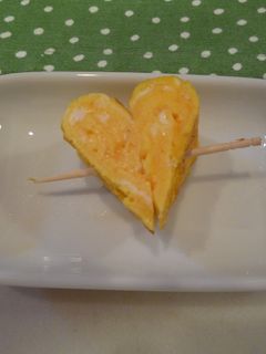 ハート♡の玉子焼き(お弁当にもOK)-レシピのメイン写真