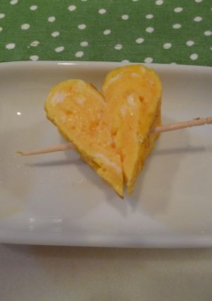 ハート♡の玉子焼き(お弁当にもOK）-レシピのメイン写真
