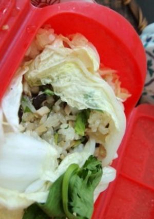 ルクエでヘルシー☆葉っぱ包み中華ご飯-レシピのメイン写真