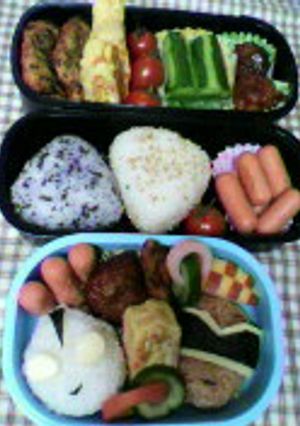 キャラ弁☆年少さん☆秋の親子バス遠足-レシピのメイン写真
