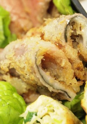 お弁当に♪簡単海苔チーズ入りハムカツ-レシピのメイン写真