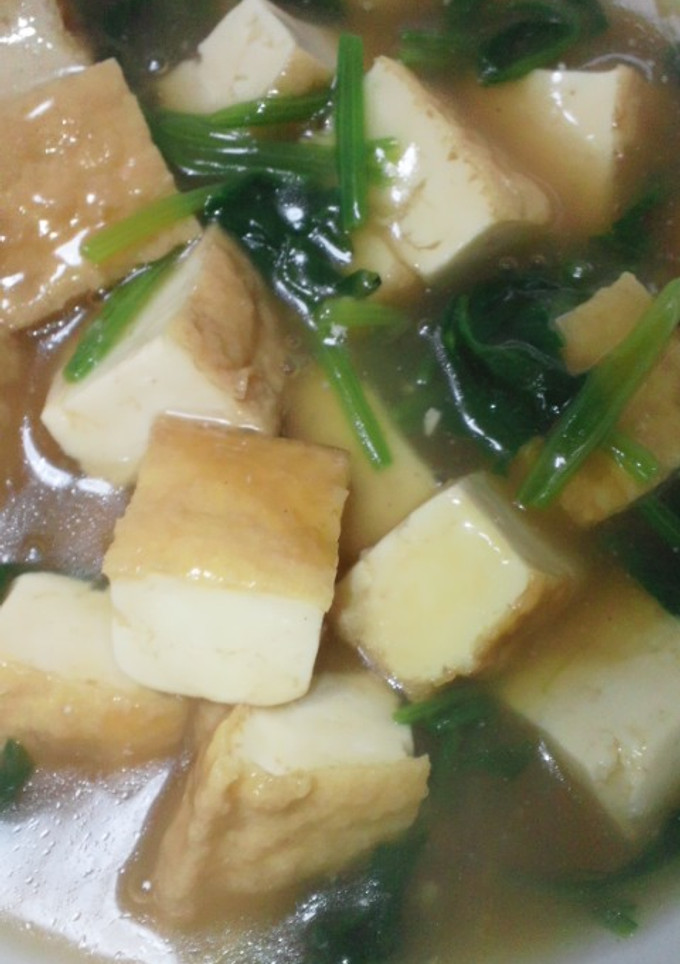 生揚げとほうれん草の中華煮-レシピのメイン写真
