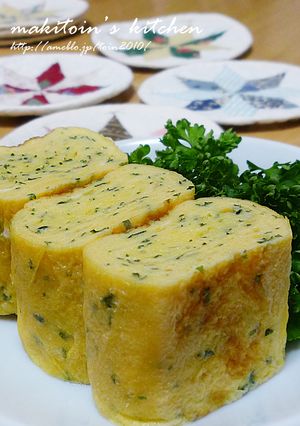 パセリと粉チーズの卵焼き-レシピのメイン写真