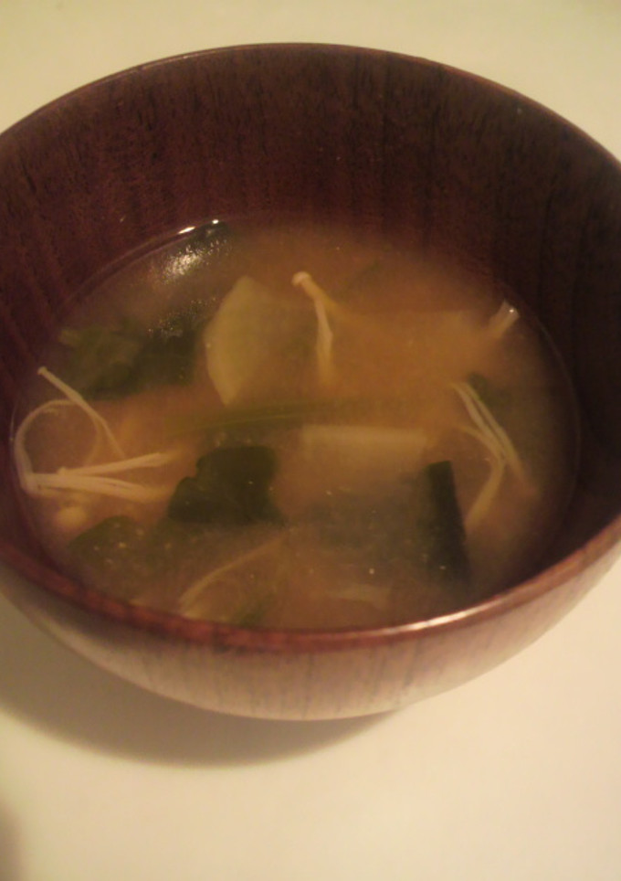 えのき茸とほうれん草のみそ汁-レシピのメイン写真