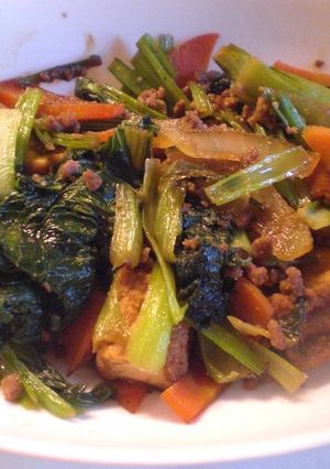 厚揚げとミンチの野菜炒め-レシピのメイン写真