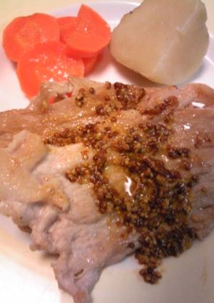 豚肉ソテー☆粒マスタードソース-レシピのメイン写真