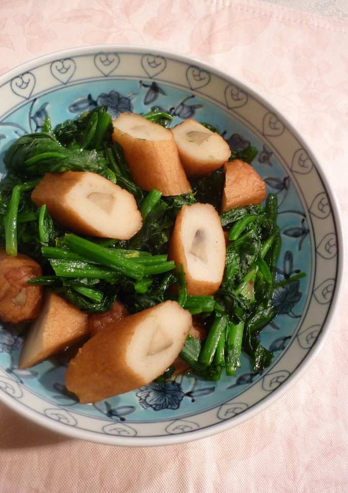 ほうれん草とごぼう天の煮浸し-レシピのメイン写真