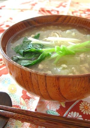 心温まる♡冬瓜と鶏挽肉のスープ-レシピのメイン写真