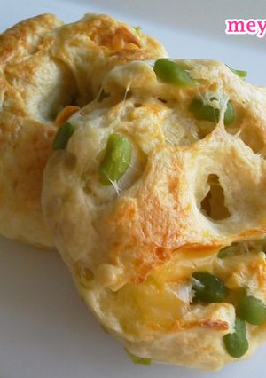 枝豆チーズベーグル♪てこねで美味しい♪-レシピのメイン写真