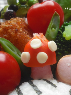 簡単!キャラ弁 おかず ウインナーきのこ-レシピのメイン写真