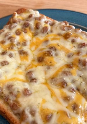 チーズ納豆マヨトースト-レシピのメイン写真