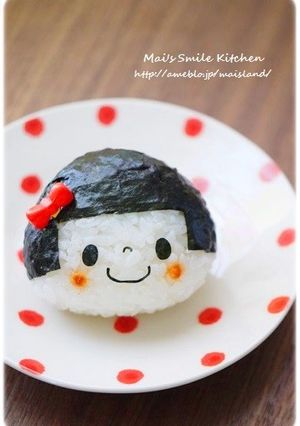 おかっぱちゃんおにぎり＊キャラ弁-レシピのメイン写真