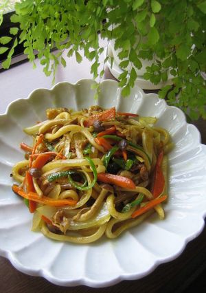 カレーマヨの焼きうどん-レシピのメイン写真