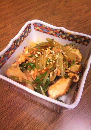 とり皮と水菜の辛小鉢-レシピのメイン写真