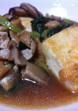 小松菜の煮びたし餡の揚げ出し豆腐★-レシピのメイン写真
