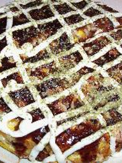 フライパンで焼く!大きなお好み焼き-レシピのメイン写真