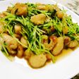 鶏もも肉と豆苗の甘辛炒め