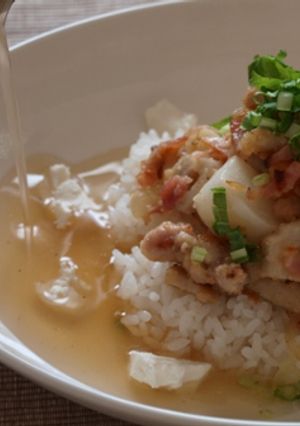 鶏肉と根菜のポワレ♪熱々スープ添えライス-レシピのメイン写真