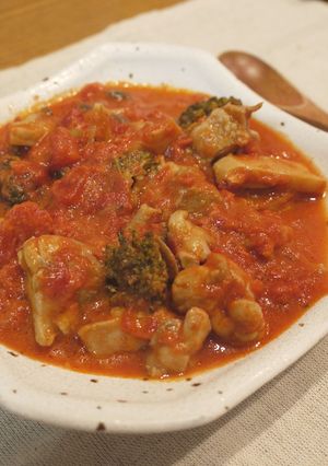 簡単☆鶏肉ときのこのトマトクリーム煮-レシピのメイン写真
