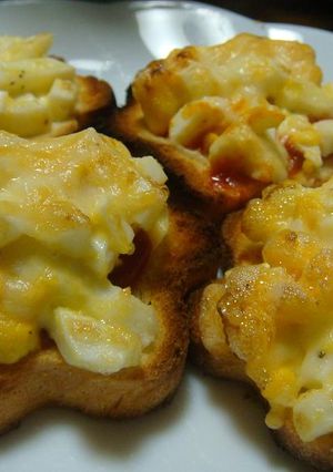 ＊ゆで卵で！簡単マヨたまチーズトースト＊-レシピのメイン写真