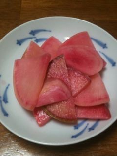 紅芯大根の甘酢漬け-レシピのメイン写真