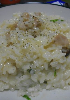 簡単!鶏肉ときのこのチーズリゾット♪-レシピのメイン写真