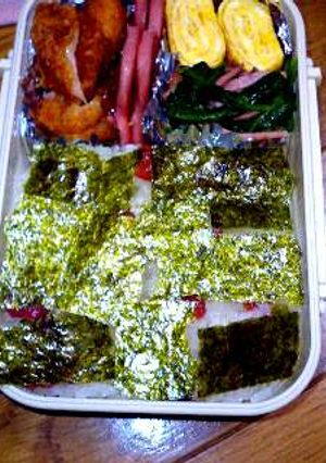 お弁当に!梅、海苔、塩ご飯♪-レシピのメイン写真