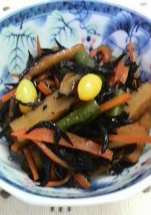 具だくさんのヒジキの煮物-レシピのメイン写真