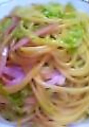 春間近！！春キャべツのしょうゆスパゲティ♪-レシピのメイン写真
