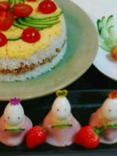 ひな祭.記念日に★簡単ごはんDEケーキ★-レシピのメイン写真
