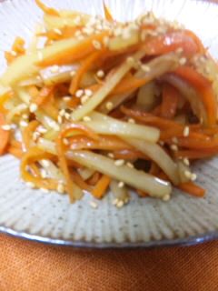 大根と人参の皮だけキンピラ-レシピのメイン写真