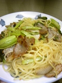 ベーコンと小松菜のパスタ-レシピのメイン写真