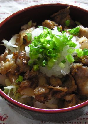 ポン酢でさっぱりとおろし豚丼♪-レシピのメイン写真