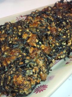 ひじきと納豆のもっちり焼き☆おつまみに♪-レシピのメイン写真