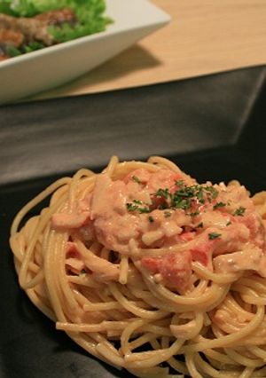かにのトマトクリームパスタ-レシピのメイン写真