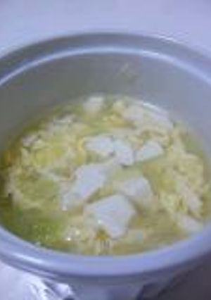 離乳食　白菜と豆腐の卵スープ-レシピのメイン写真