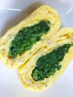 ほうれん草とじゃこの玉子焼き-レシピのメイン写真