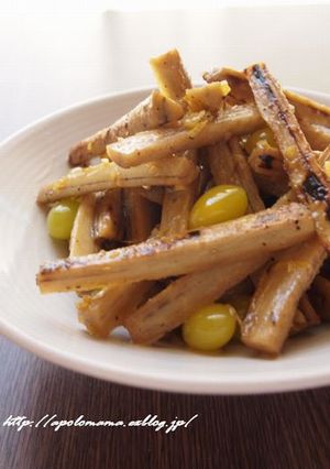 焼きごぼうと銀杏のマリネ、レモン風味♪-レシピのメイン写真