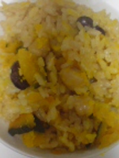 カボチャと豆の炊き込みご飯♪-レシピのメイン写真