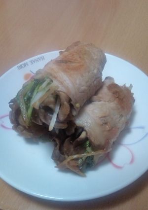 舞茸と水菜の豚肉巻き巻き☆-レシピのメイン写真