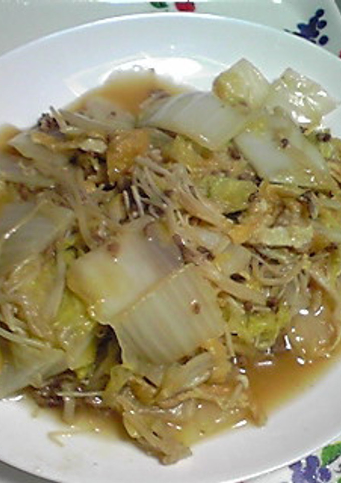 白菜えのき油揚げの和風あんかけ-レシピのメイン写真