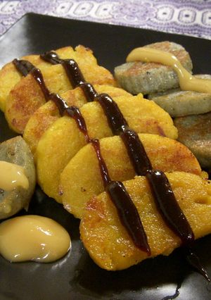 生麩 かぼちゃとヨモギ お正月にも-レシピのメイン写真