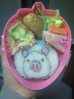 キャラ弁にブタさんのり巻き!-レシピのメイン写真