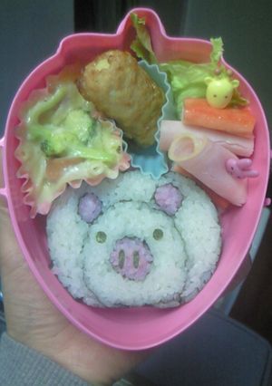 キャラ弁にブタさんのり巻き！-レシピのメイン写真