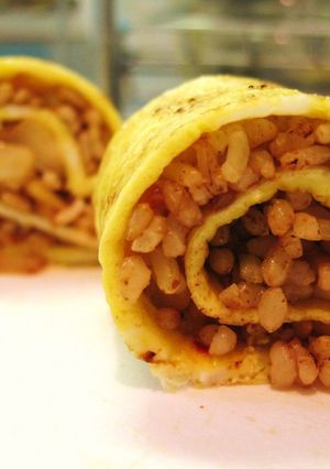 キムチ炒飯のたまご巻き♪-レシピのメイン写真
