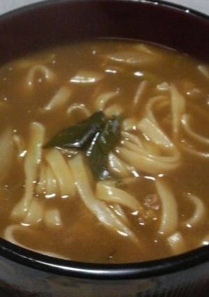 味噌汁でｶﾚｰそば(うど-レシピのメイン写真