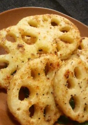 蓮根のにんにくアンチョビバターソテー！-レシピのメイン写真