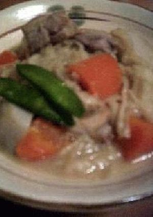 鶏肉＋切干大根の煮物・味噌仕立て-レシピのメイン写真