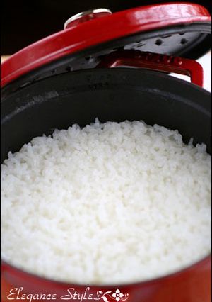 ストウブ料理「白米炊き」-レシピのメイン写真